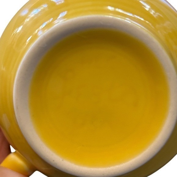 Fiesta Homer Laughlin Yellow Ceramic Coffee Cup Mug and Saucer Set modern - Picture 6 of 6